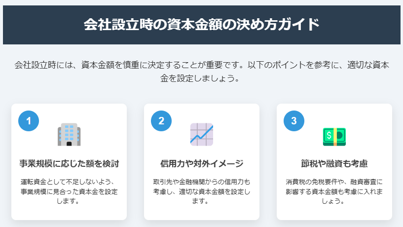 会社設立時の資本金額の決め方ガイド