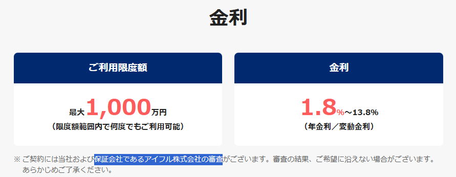 paypay銀行のビジネスローンは保証会社のアイフル株式会社の審査もある