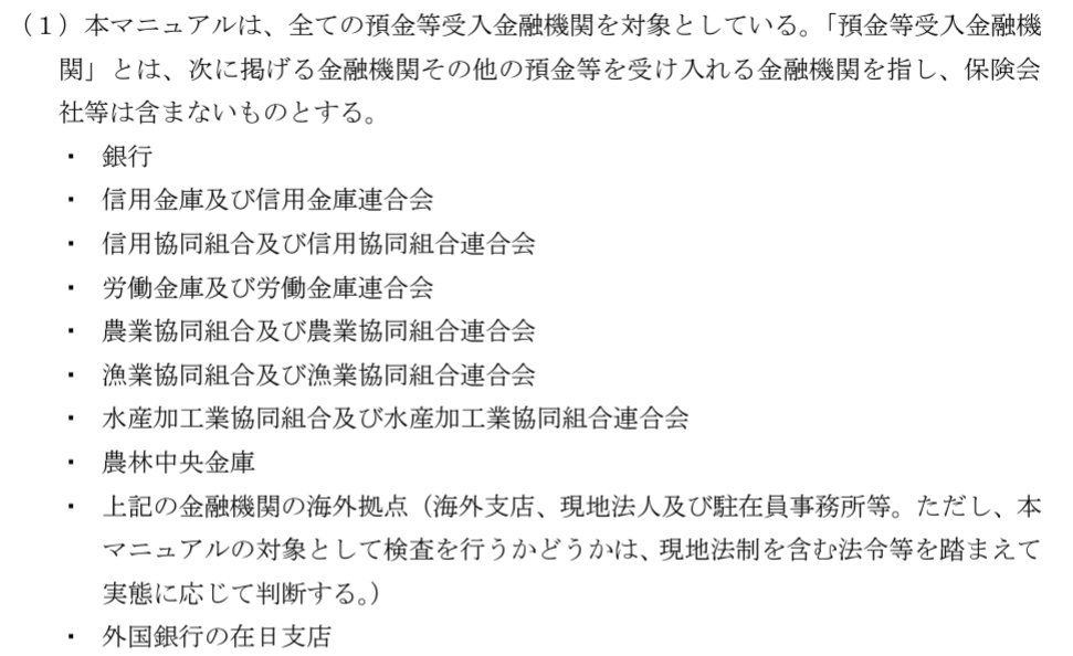 預金等受入金融機関