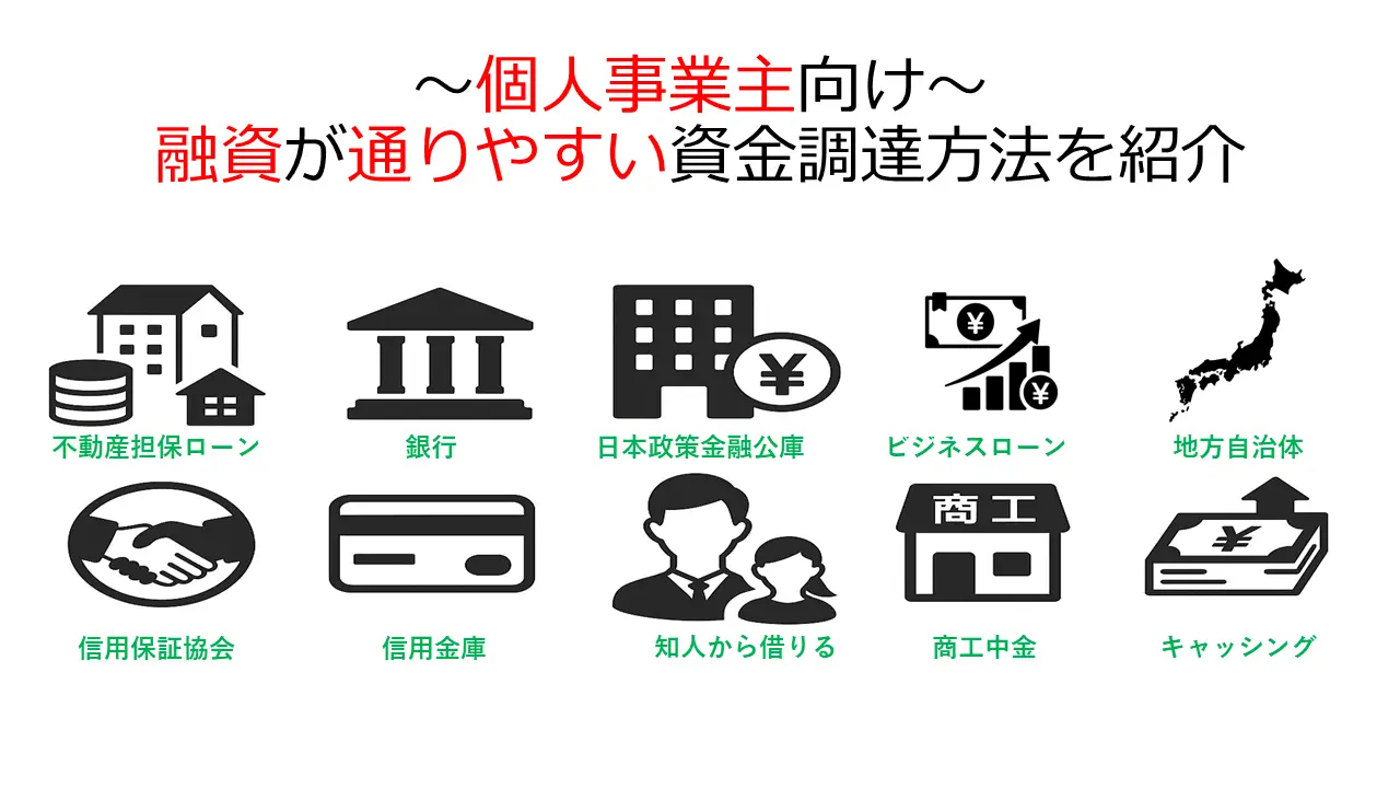 審査が通りやすい個人事業主向け融資