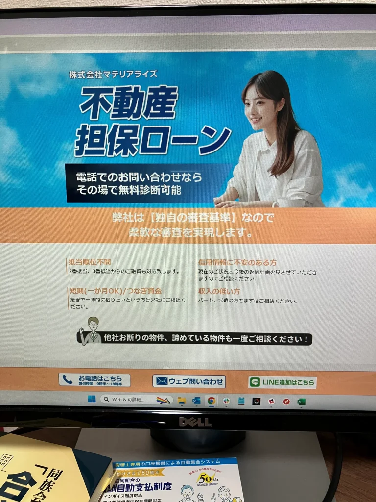 マテリアライズの不動産担保ローンの特徴