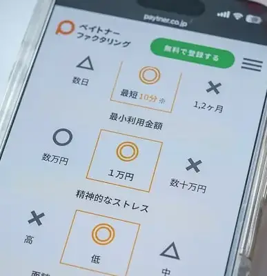 ペイトナーファクタリングのHP